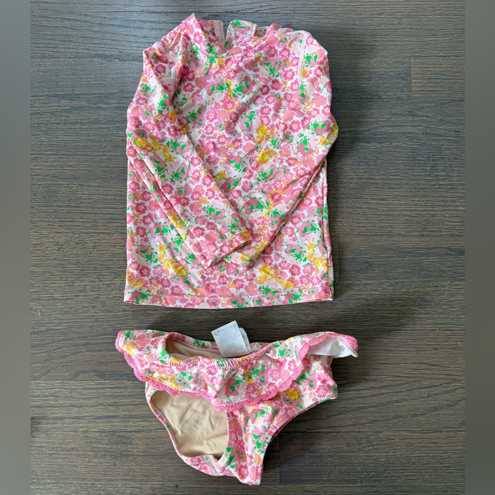 Shade Critters Pink Floral Rashguard Set